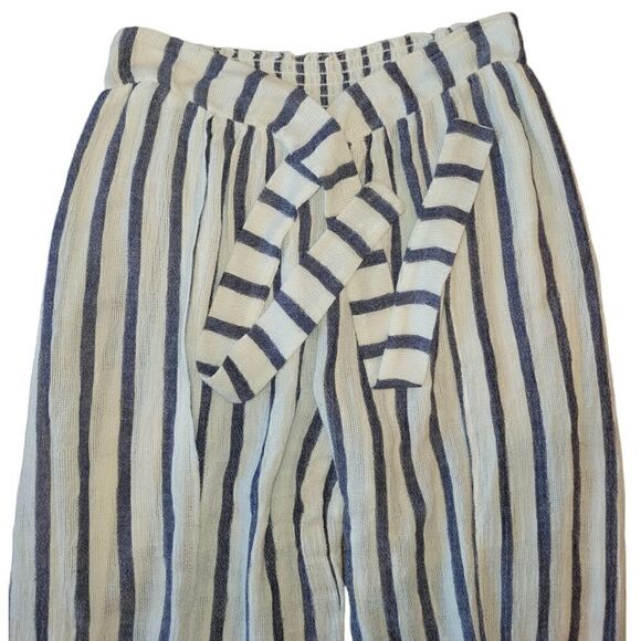 NWOT BECCA Rebecca Virtue Getaway Striped Tie Waist Cover Up Fly Away Pants L - Picture 4 of 15